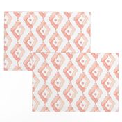 Jumbo Watercolor Diamond Ikat Blush Coral Pink Peach _ Miss Chiff Designs 