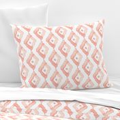 Jumbo Watercolor Diamond Ikat Blush Coral Pink Peach _ Miss Chiff Designs 