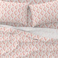 Jumbo Watercolor Diamond Ikat Blush Coral Pink Peach _ Miss Chiff Designs 