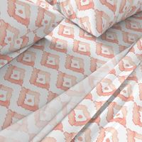 Jumbo Watercolor Diamond Ikat Blush Coral Pink Peach _ Miss Chiff Designs 