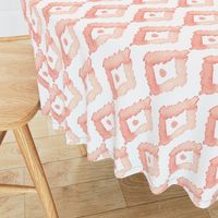 Jumbo Watercolor Diamond Ikat Blush Coral Pink Peach _ Miss Chiff Designs 