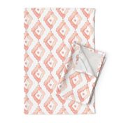 Jumbo Watercolor Diamond Ikat Blush Coral Pink Peach _ Miss Chiff Designs 