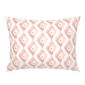 Jumbo Watercolor Diamond Ikat Blush Coral Pink Peach _ Miss Chiff Designs 