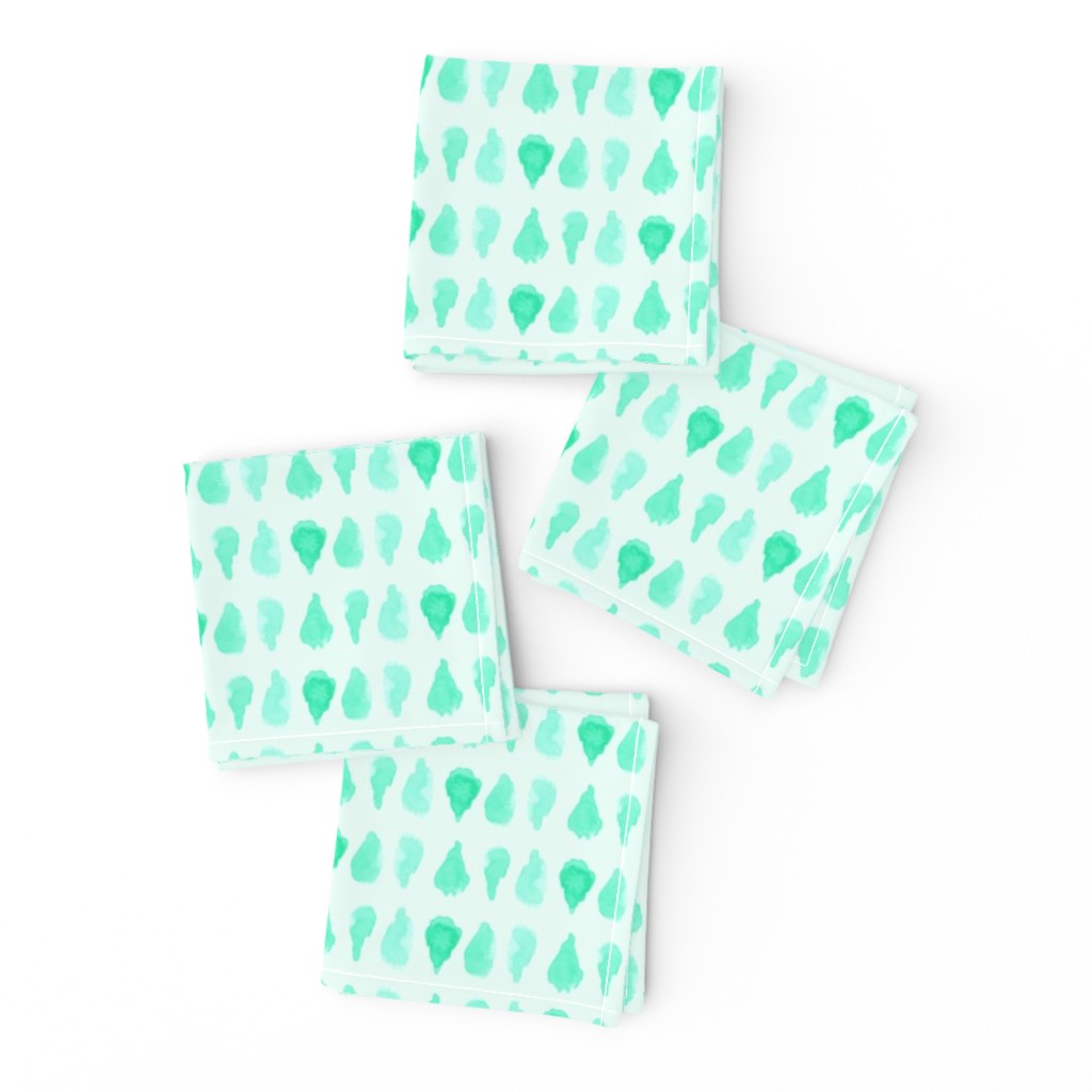 Mint Green Drops Dots Spots Watercolor _ Miss Chiff Designs 