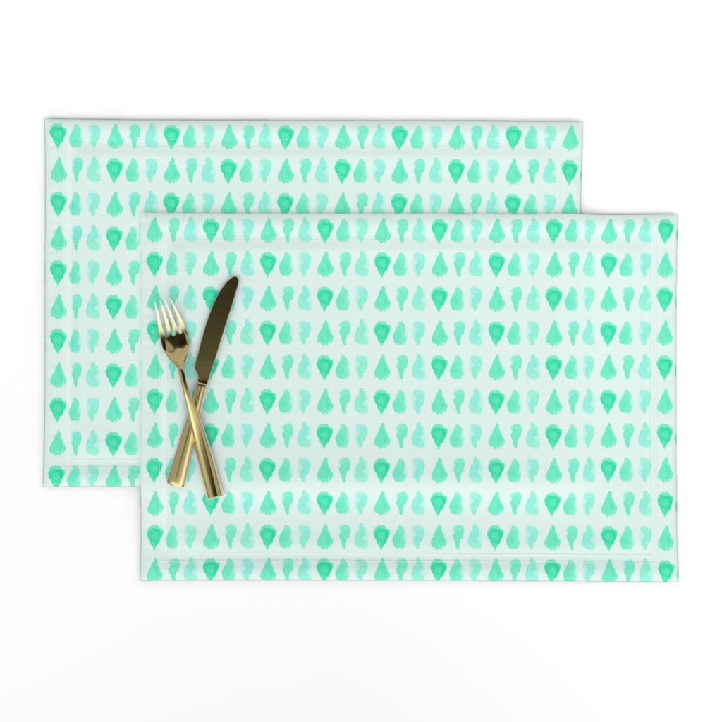 Mint Green Drops Dots Spots Watercolor _ Miss Chiff Designs 