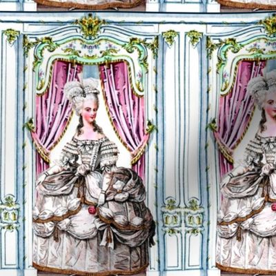 Marie Antoinette queen france french palace baroque rococo royal portraits white gowns gloves victorian elegant gothic curtains doors floral lolita egl pouf 18th century Bouffant historical  border frame ballgowns neoclassical princesses royalty versaille