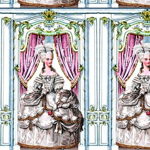 Marie Antoinette queen france french palace baroque rococo royal portraits white gowns gloves victorian elegant gothic curtains doors floral lolita egl pouf 18th century Bouffant historical  border frame ballgowns neoclassical princesses royalty versaille