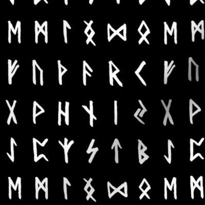 Nordic Runes on Black // Small