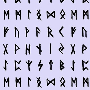 Nordic Runes on Lavender // Small