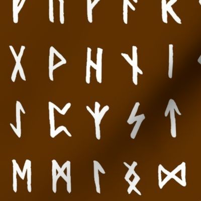 Nordic Runes on Raw Umber // Large