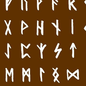 Nordic Runes on Raw Umber // Large