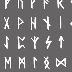 Nordic Runes on Dark Grey // Large