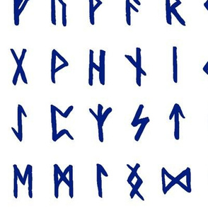 Blue Nordic Runes // Large