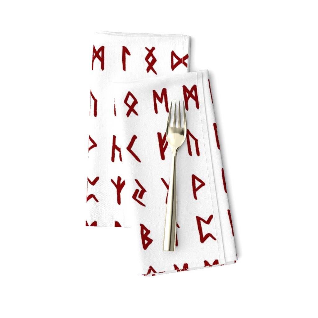 Red Nordic Runes // Large