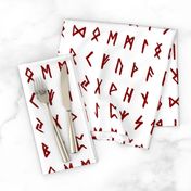 Red Nordic Runes // Large