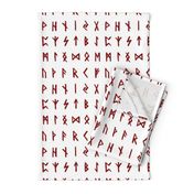 Red Nordic Runes // Large