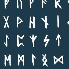 Nordic Runes on Regal Blue // Large