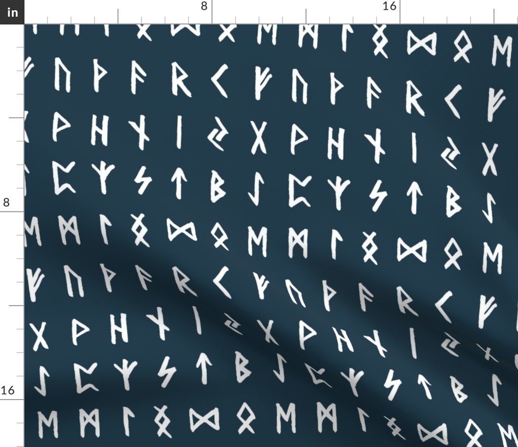 Nordic Runes on Regal Blue // Large