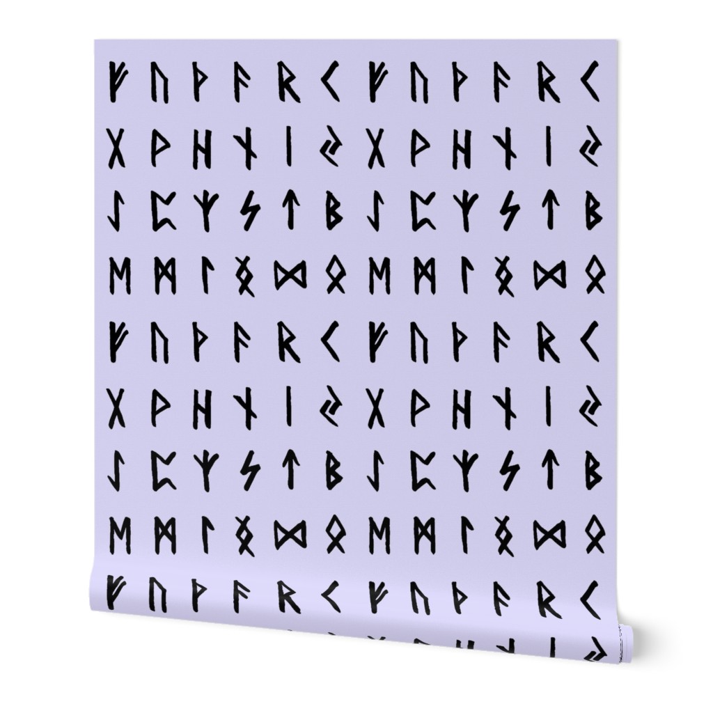 Nordic Runes on Lavender // Large