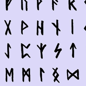 Nordic Runes on Lavender // Large