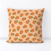 happy clementines on polka dots  (orange)