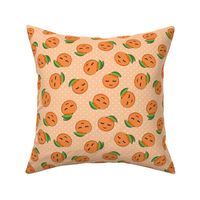 happy clementines on polka dots  (orange)