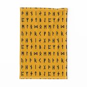 Nordic Runes on Orange // Large