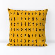 Nordic Runes on Orange // Large