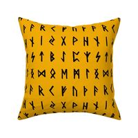 Nordic Runes on Orange // Large