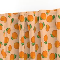 clementines on orange - summer citrus fabric