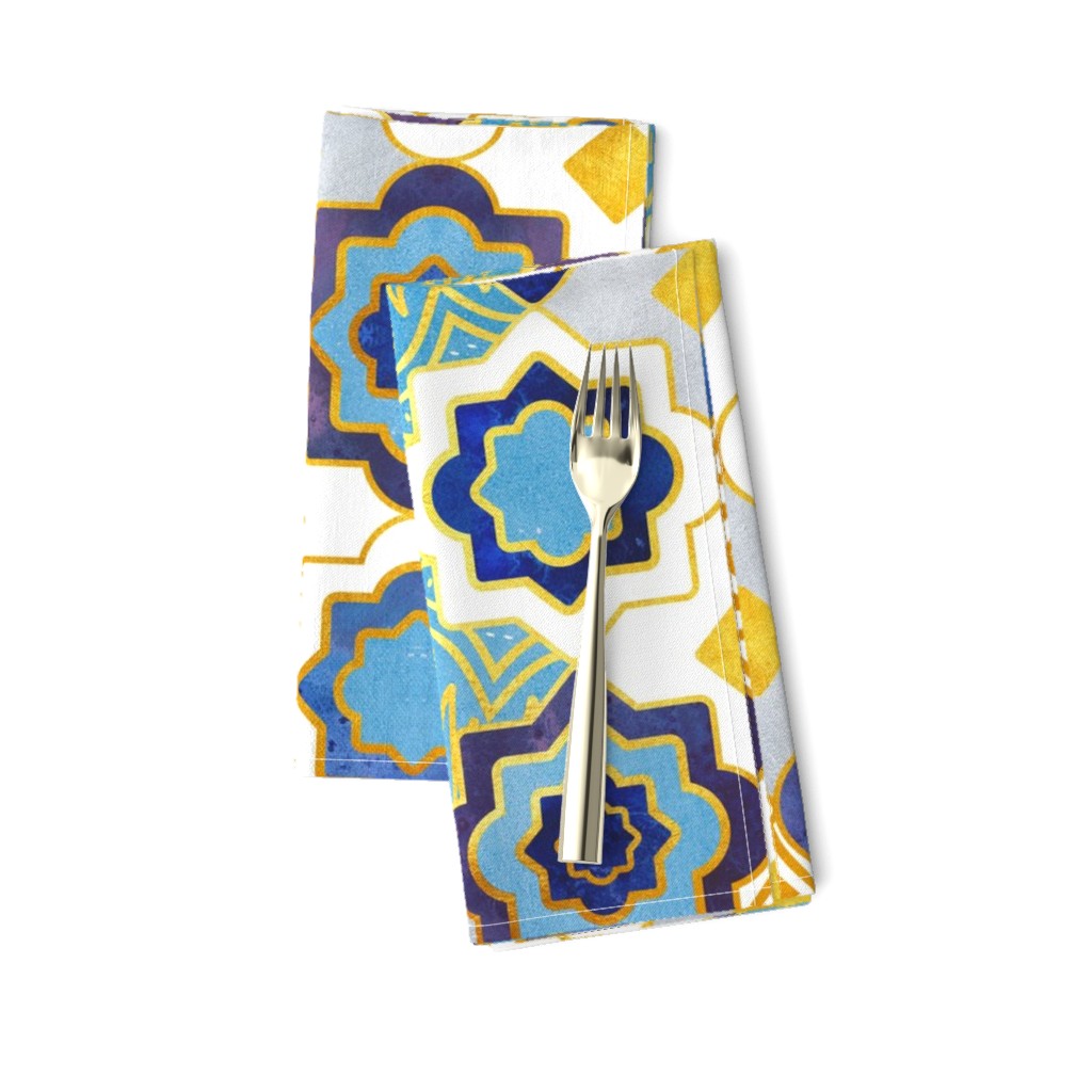 Normal scale // Marrakesh gold and indigo blue geometry inspiration