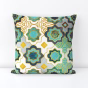 Normal scale // Marrakesh gold and teal geometry inspiration