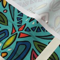 aziza turquoise tea towel