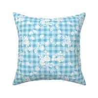 Gingham Rococo aqua