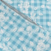 Gingham Rococo aqua