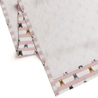 french bulldog stripes dog breed fabric pink