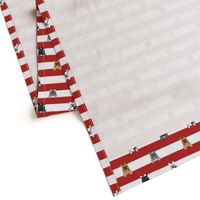 french bulldog stripes dog breed fabric red