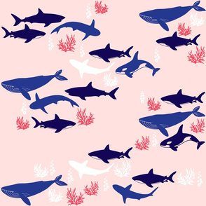 Sharks and Whales Pattern