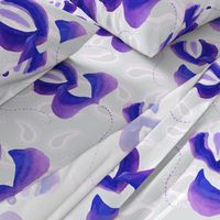 Jumbo Pink Gray Grey Purple Paisley Watercolor Abstract Floral  Large Scale _ Miss Chiff Designs 
