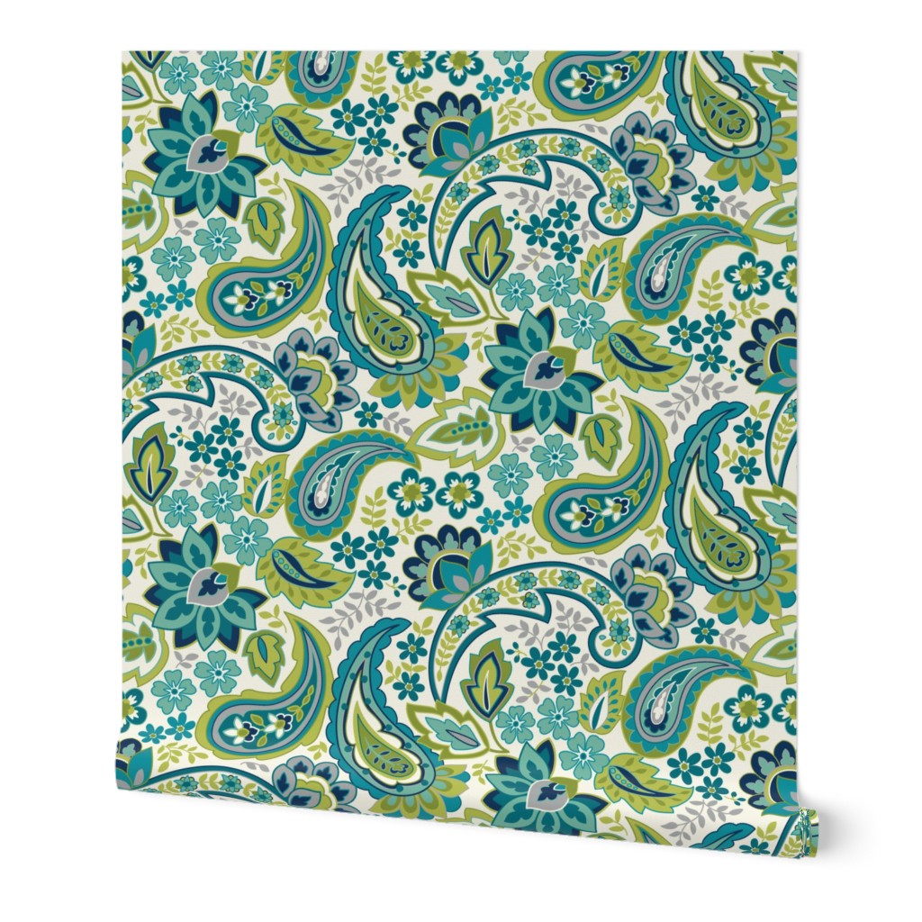 Summer Paisley Aqua