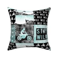 Motocross Patchwork - Stay Wild - Blue