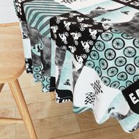 Motocross Patchwork - EAT SLEEP RIDE - Blue (90)