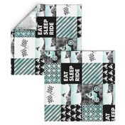 Motocross Patchwork - EAT SLEEP RIDE - Blue (90)