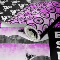 Motocross Patchwork - EAT SLEEP RIDE - Purple