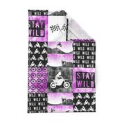 Motocross Patchwork - Stay Wild - Purple 