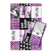 Motocross Patchwork - EAT SLEEP RIDE - Purple (90)