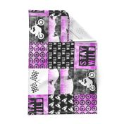 Motocross Patchwork - Stay Wild - Purple (90)