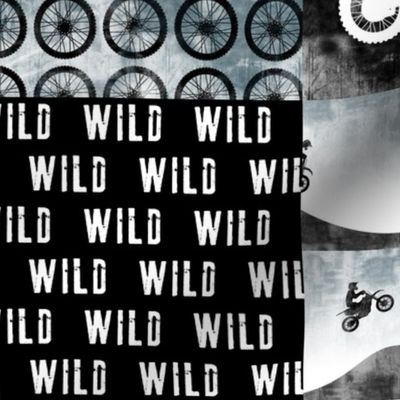 Motocross Patchwork - Stay Wild - Faded blue 