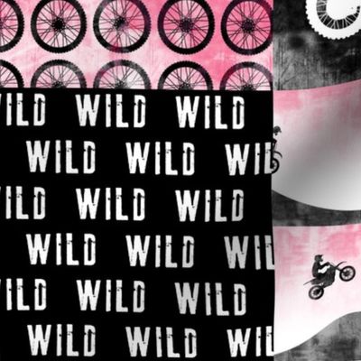 Motocross Patchwork - Stay Wild - Pink