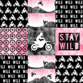 Motocross Patchwork - Stay Wild - Pink